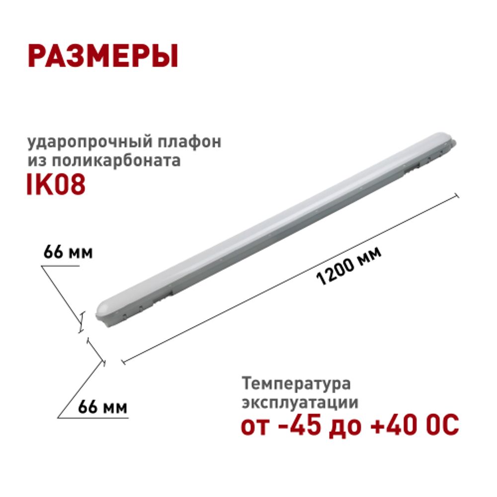 Линейный светодиодный светильник ЭРА SPP-211-0-40K-048 48Вт 4000К IP65 1200 матовый | Линейные светодиодные светильники IP65