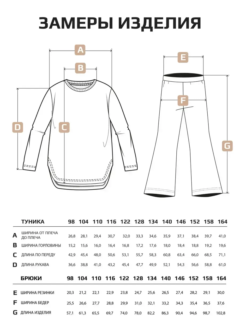 Костюм для девочки с брюками на осень