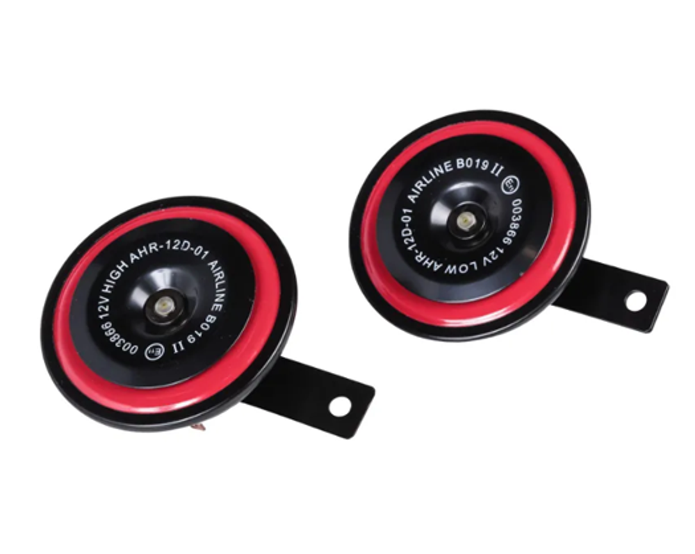 Звуковой сигнал AHR-12D-01, D100мм, 110дБ, 335/400Гц, 12В (комплект, 2шт)