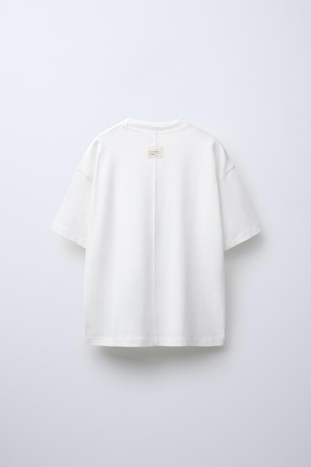 ZARA ФУТБОЛКА С НАДПИСЬЮ, ЖЕЛТОВАТО-БЕЛЫЙ