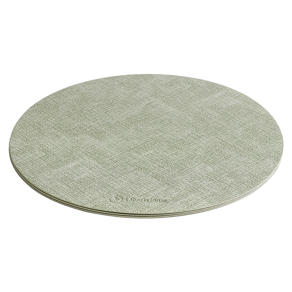 Набор из 4-х сервировочных салфеток leanera, D35 см, мятные