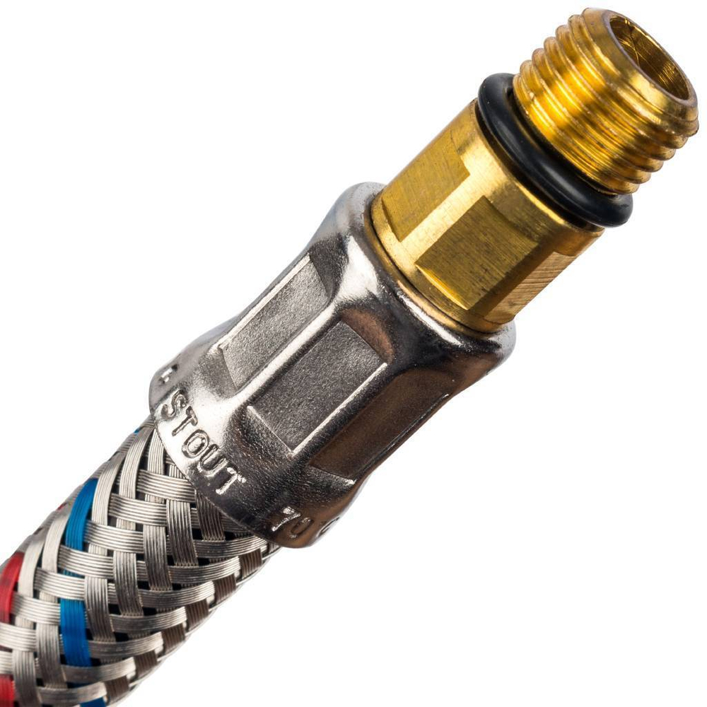 Гибкая подводка для смесителя Stout M 10 (18мм) х ВР 1/2,  длина 400 мм