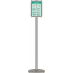 Стойка информационная двусторонняя 1,4 м с одной рамкой Клик