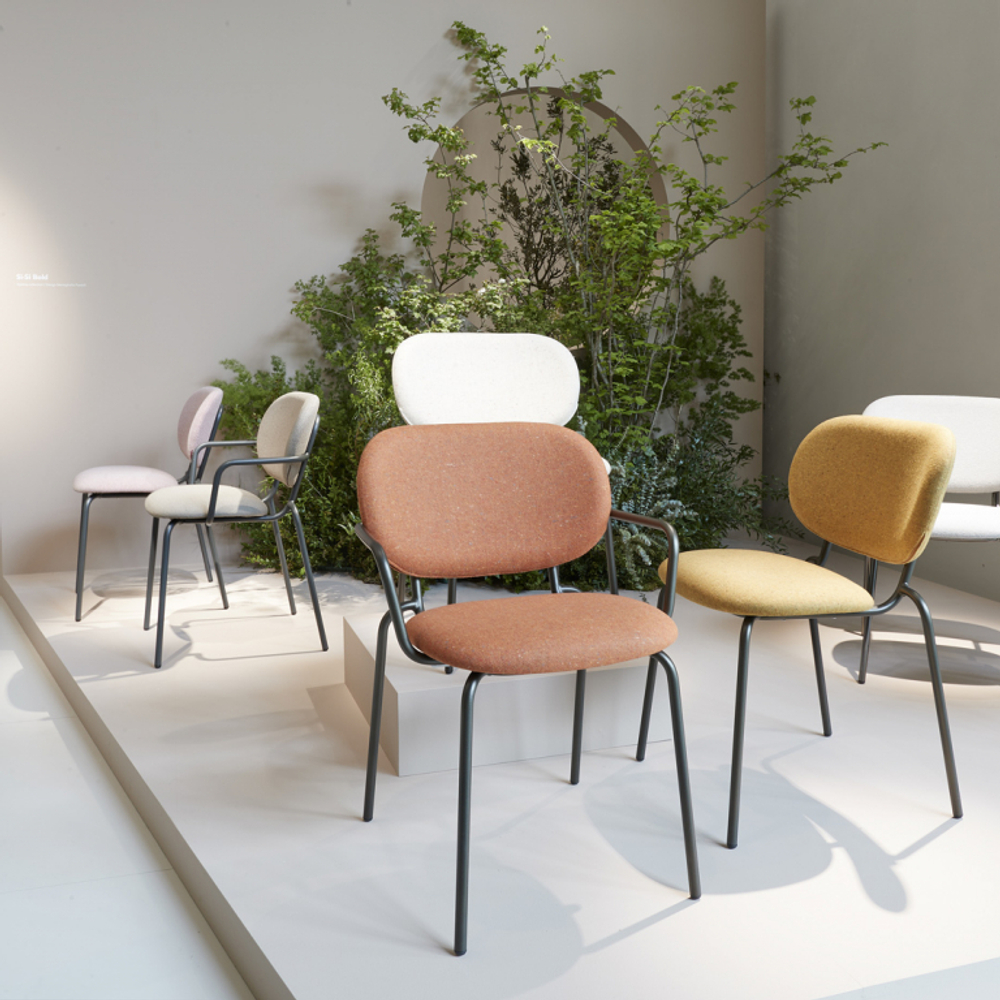 Кресло металлическое c обивкой Scab Design Si-Si Bold, бронзовый, оранжевый