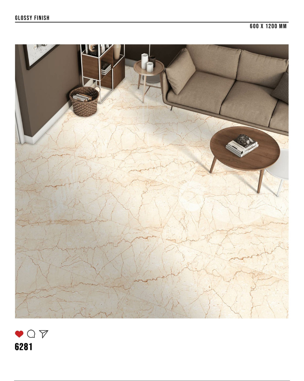 Керамогранит glossy №3 60х120, 6281