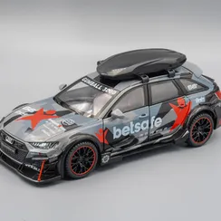 Машинка металлическая 1:24 "AUDI RS6" камуфляж с обвесом 1900-282