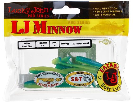 Виброхвосты съедобные LJ Pro Series MINNOW 2.2in (5,6 см), цв. T50, 10 шт.
