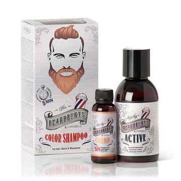 Красящий шампунь BeardBurys Light Brown Color Shampoo 5N, Светло-коричневый