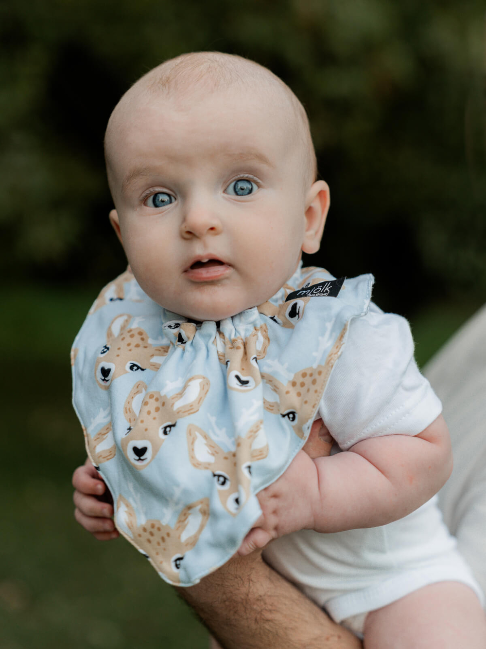 Сет из 2х нагрудников Mjölk Mini Оленята NEW/Ёжики на экрю