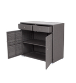 "Мальта" тумба плетеная из искусственного ротанга, цвет графит