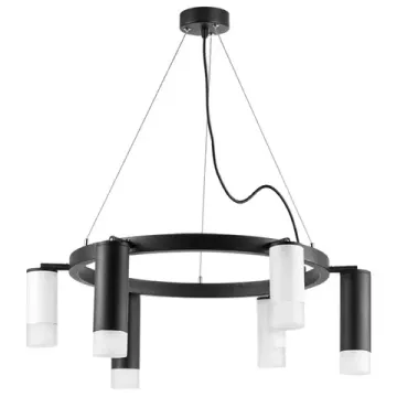 Люстра подвесная с акрилом 6*GU10 LR0168733631 черный/белый Rullo Lightstar