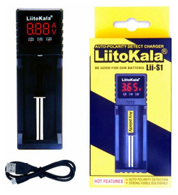 Зарядное устройство LiitoKala Lii - S1, на 1 аккумулятор. Умный зарядник Liito Kala