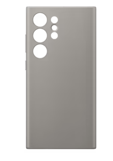 Чехол из веганской кожи для Galaxy S24 Ultra ( Серо коричневый)