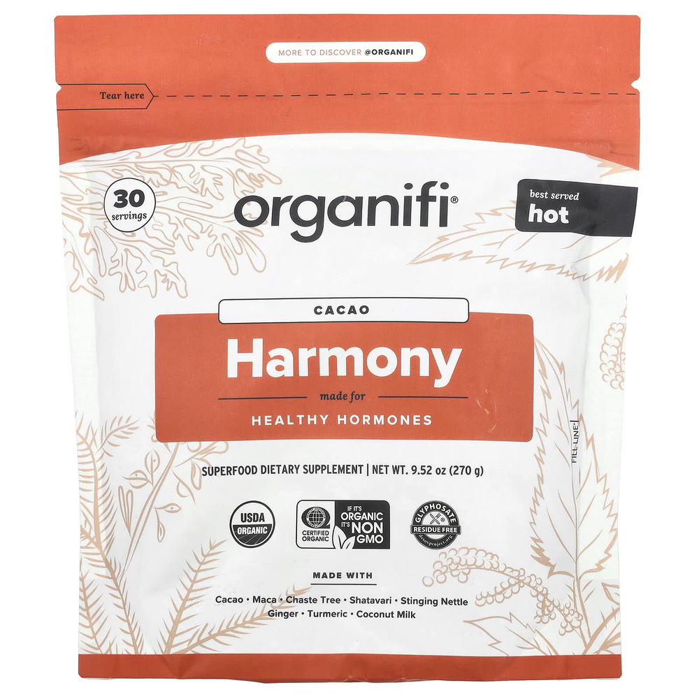 Organifi, Harmony, какао, 270 г (9,52 унции)