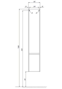 Пенал подвесной Акватон Стоун, Сосна Арлингтон