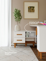 Стол письменный Вест, угловой с тумбой и ящиками