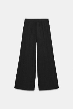 ZARA ШИРОКИЕ БРЮКИ-ПАРЕО, ЧЕРНЫЙ