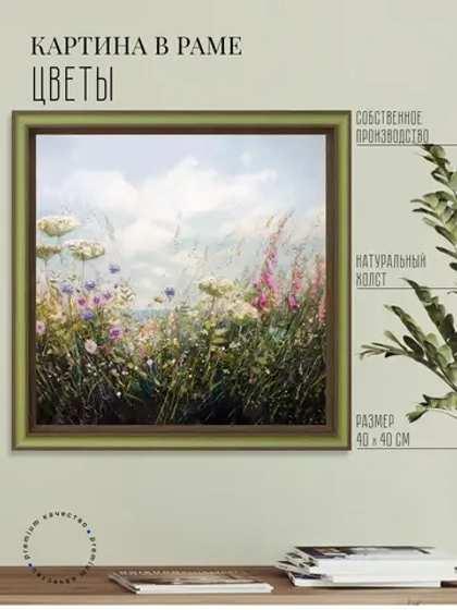 Картина на стену интерьерная на холсте 33х33 см