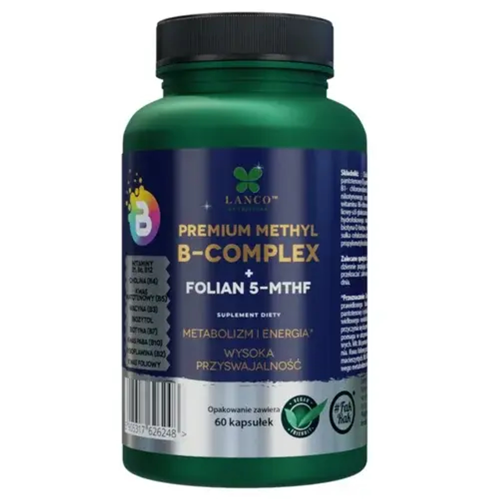 Lanco Nutritions Premium Methyl B-Complex + Folate 5-MTHF - 60 капсул