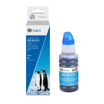 Контейнер с чернилами G&G, аналог Canon 4543C001 голубой 70ml