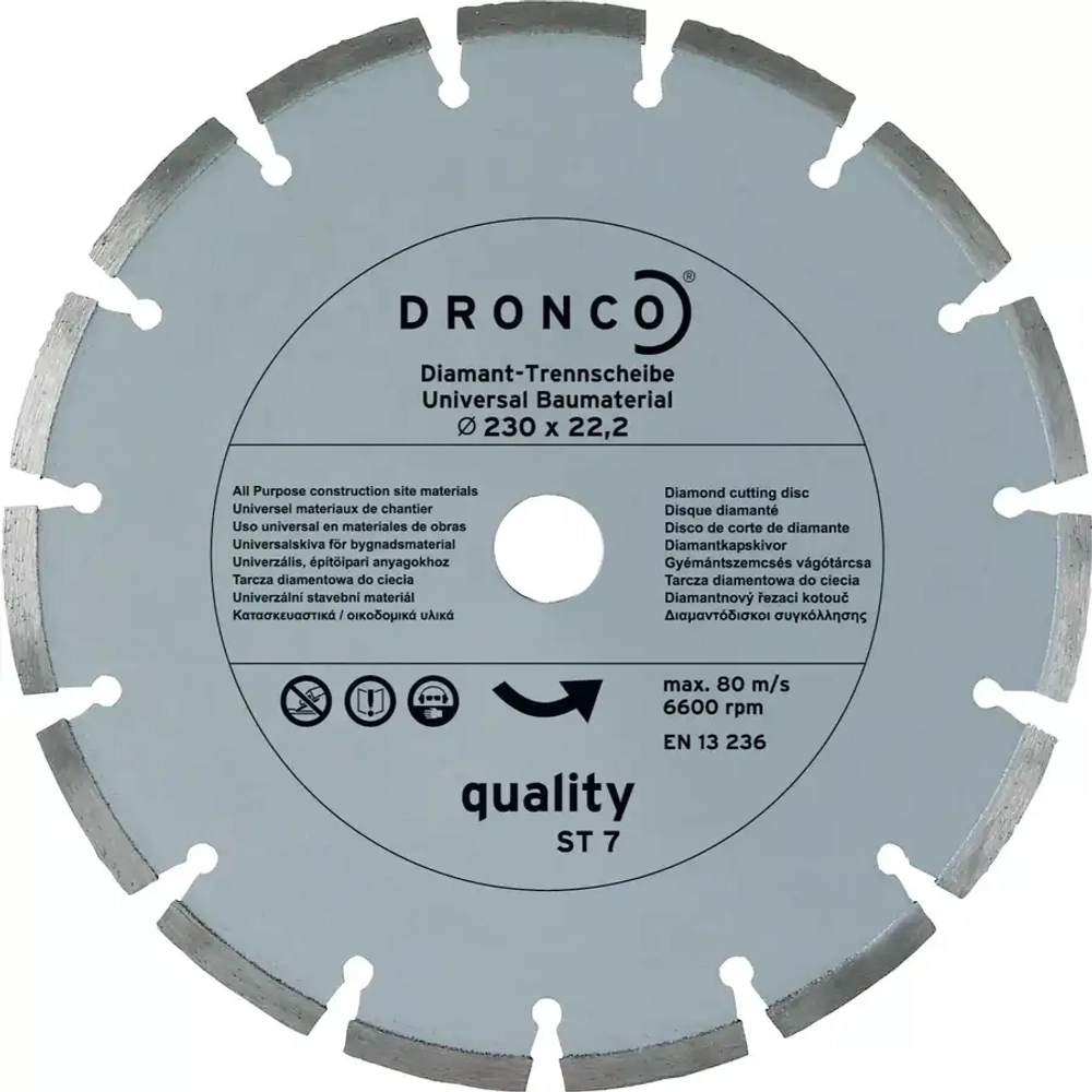 Алмазный сегментированный диск по бетону OSBORN 180 мм Dronco 4180485