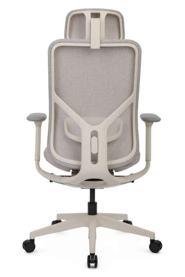 Кресло Antler EAN-001AW Белый пластик/Светло-бежевый