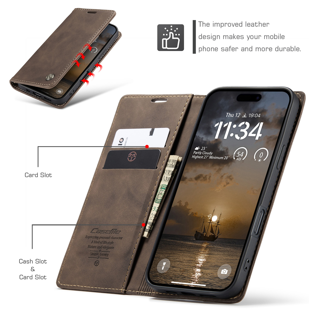 Чехол-книжка CaseMe Matte iPhone 17 Pro Max