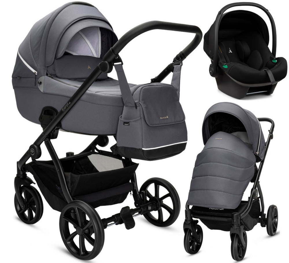 Детская коляска Noordi Fjordi V2 3 в 1 с автокреслом Terra Black 1462148 Boreal