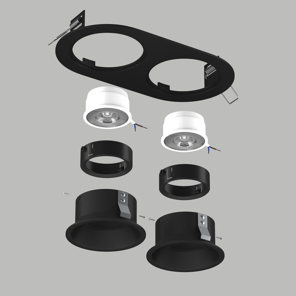 D6570707BMOD Светильник DOMINO ROUND  под LED модуль/лампу МR16 (214657+214607+214607+214007+214007)