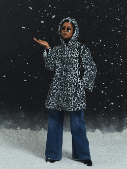 Шуба искусственная, снежный барс, Severina