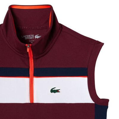 Женское поло Lacoste Ripstop Piqué Tennis Polo - bordeaux/white/orange