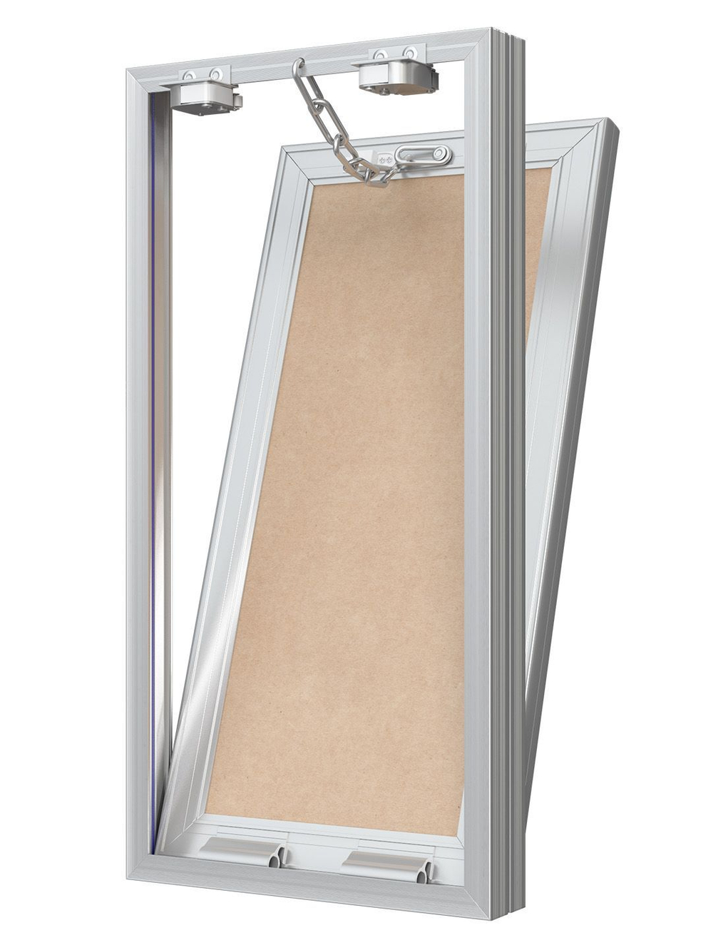 Люк ревизионный D Ceramo Base 200х400 скрыт.монтаж съемный алюминий EVECS