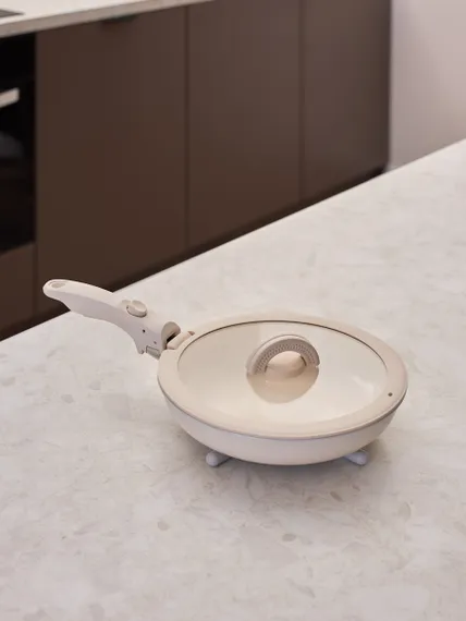 Сковорода с крышкой и съемной ручкой smart ceramic, D26 см