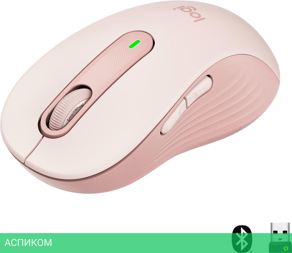 Мышь Logitech M650 Signature Bluetooth Mouse Rose (910-006254)