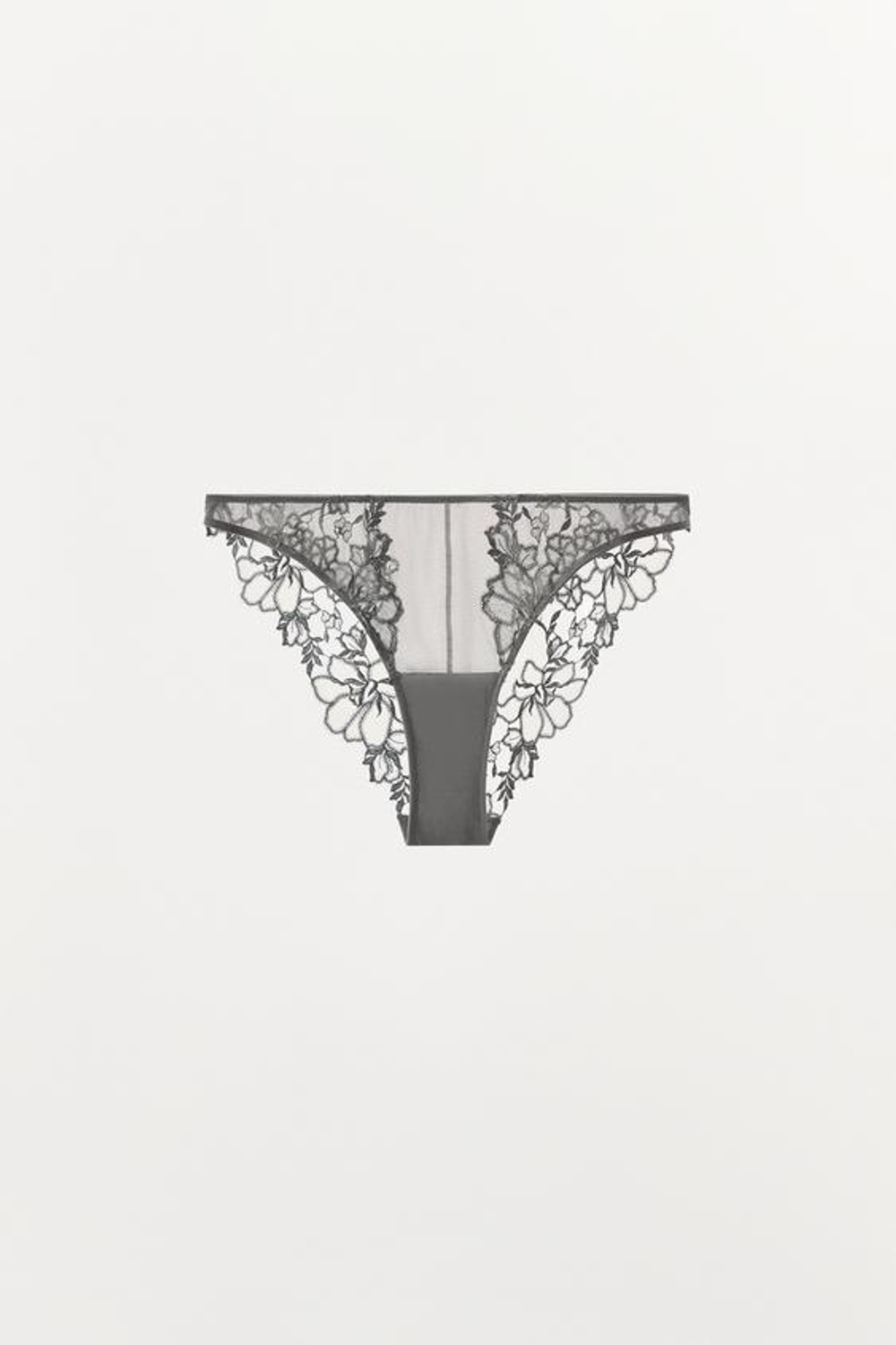 ZARA ТРУСЫ С ВЫШИВКОЙ, СЕРЫЙ