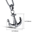 Кулон мужской стальной "Якорь" с цепочкой Steelman 88653