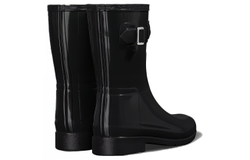 HUNTER Refined Waterproof Abrasion Resistant Cushioning Rain Boots Women"s Black