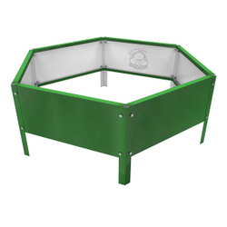 Клумба многоугольная оцинкованная с ножками 1 ярус RAL 6002 Зеленая листва