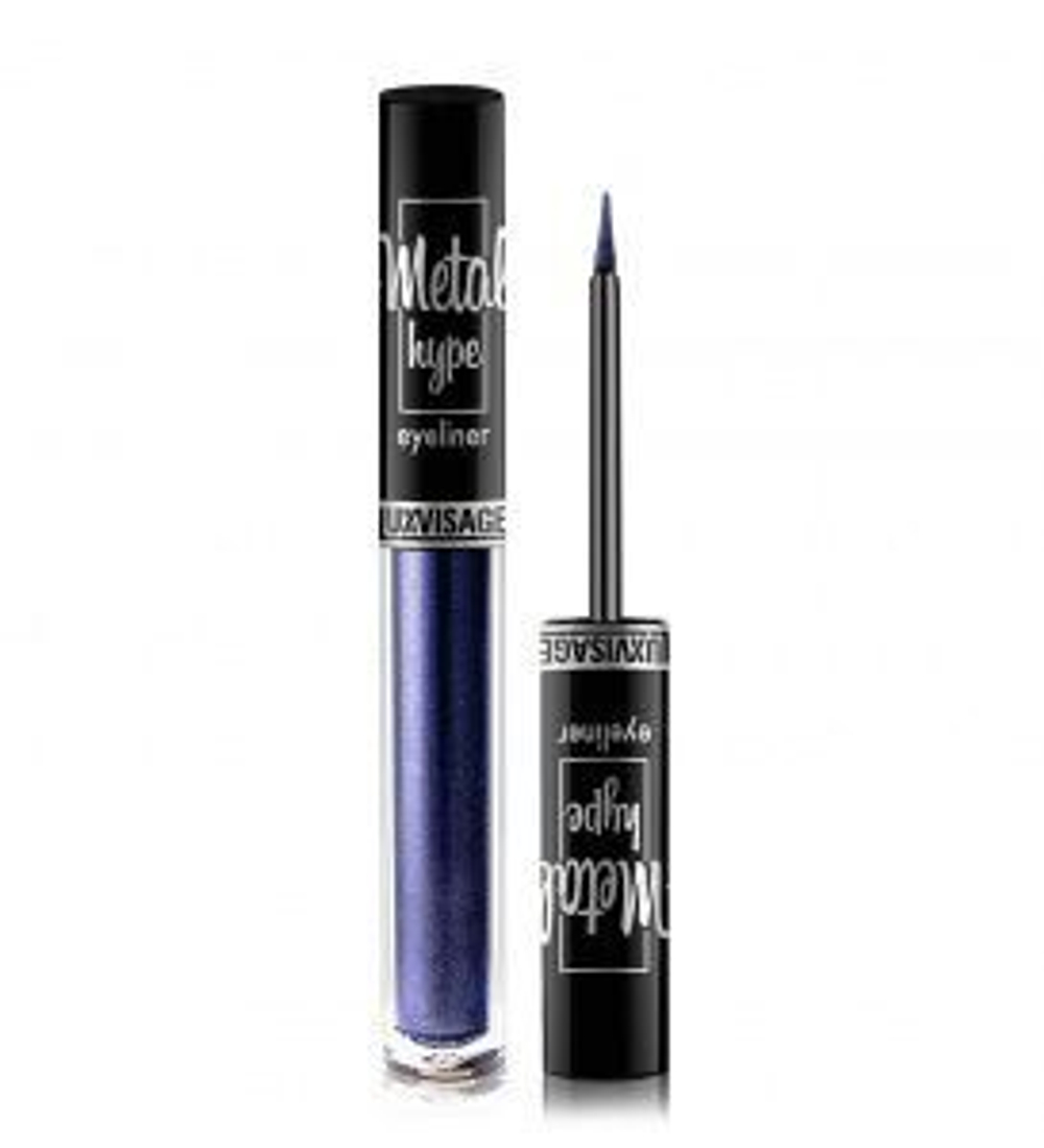 LuxVisage ПОДВОДКА для глаз цветная Metal Hype 03 Sapphire Blue 4 мл