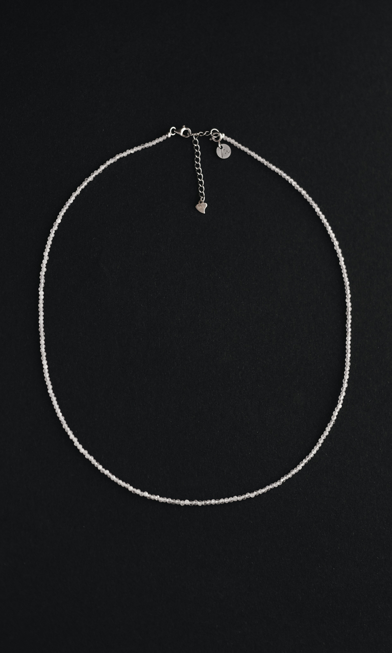 Цепочка "Memo about Moon" тонкая из лунного камня с удлинителем 47-54 см