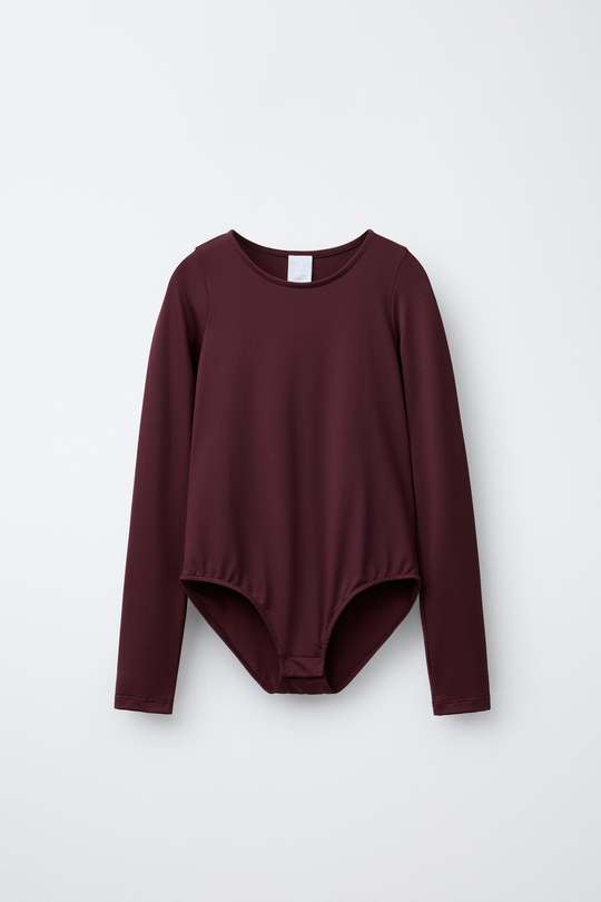ZARA БОДИ ИЗ ПОЛИАМИДА, БОРДОВЫЙ