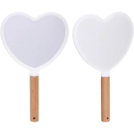 Зеркало косметическое с ручкой «Cute look - Королева», сердце, цвет белый 14*23,3см