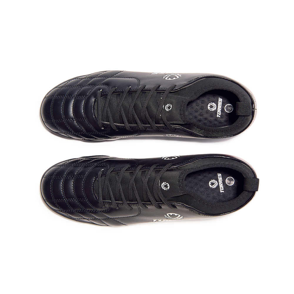 Бутсы футбольные (многошиповки) подростковые TORRES BOLA-J, TS2342310-124-36, р.36,с носком,чёрный