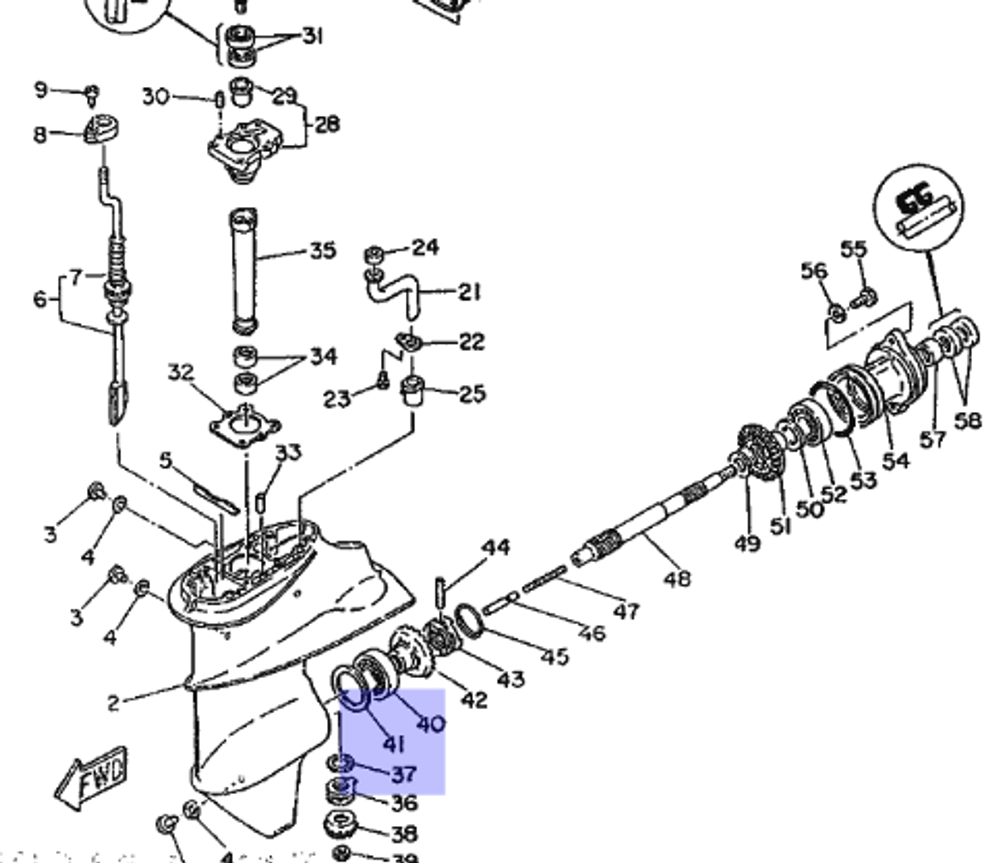 Шайба регулировочная для лодочных моторов 6644556760