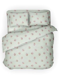 Постельное белье Сказка "Версаль" семейное Наволочка 50х70 см 2 шт Простынь на резинке 160х200 см Пододеяльник 145х215 см(2шт) , перкаль