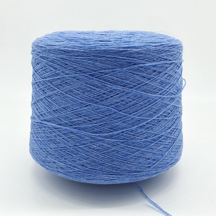 Пряжа Zegna Baruffa KENT 2/18 (100% мериносовая шерсть кардная), 900м/100гр, ярко-голубой меланж