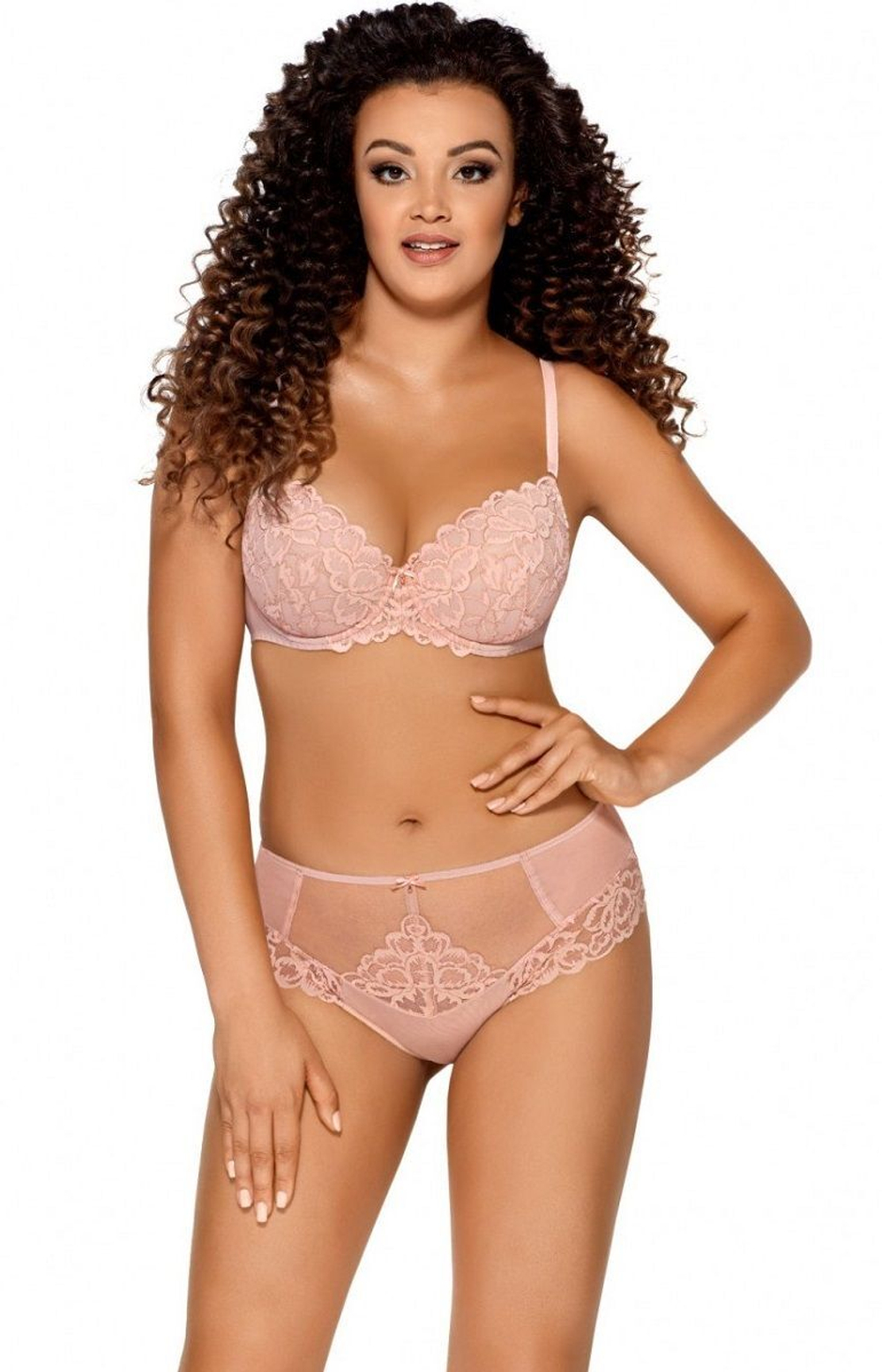 Бюстгальтер пуш-ап из кружевного полотна с люрексом (Размер: 75D) (Цвет: темно-синий)