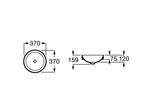 Раковина Roca Inspira round накладная 37х37, оникс 32752R640