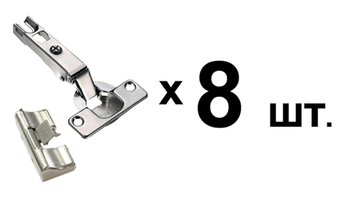 Комплект из 8-ми доводчиков с петлей