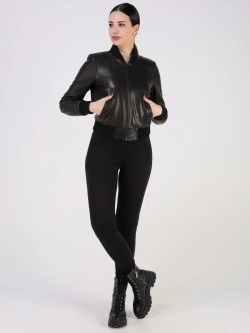 Кожаная куртка демисезонная бомбер